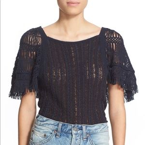 Free People Crochet Sweater